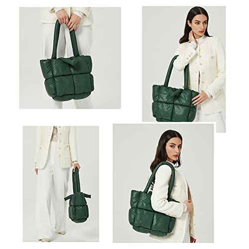 Puffer Tote Bag For Women Quilted Puffy Handbag Light Winter Down Cotton Padded Shoulder Bag Down Padding Tote Bag With Inner Zip Pocket #TOP2