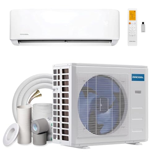 Image of MRCOOL 9000 BTU 115V Ductless Inverter Mini Split Air Conditioner & Heat Pump System, 5th Gen DIY - Wall-Mounted AC Unit w / Heating and Cooling for Home, Office & Commercial Space