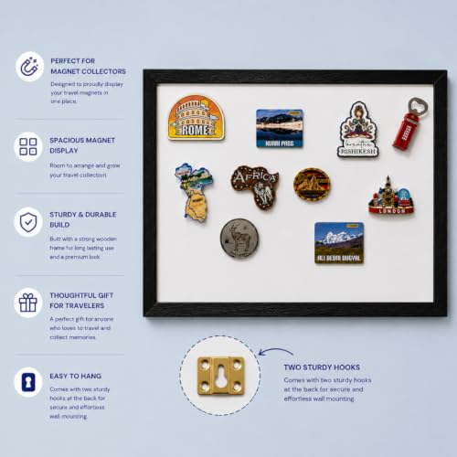 Image of Travel Souvenir Magnet Frame - Solid Background | White | 12 inchx18 inch (Vertical)
