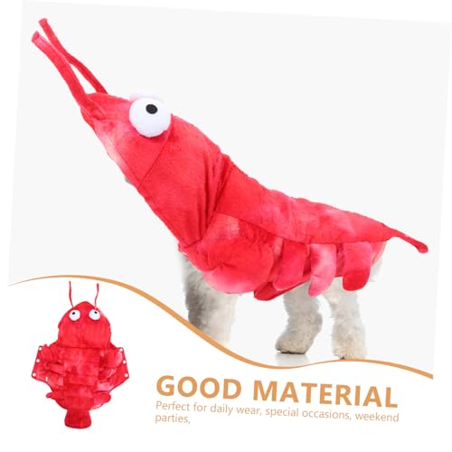 Disfraz de langosta para perro color rojo talla S miniatura 3