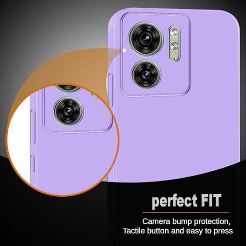 Image of Back Cover for Motorola Moto Edge 40 5G | Full Camera Protection | Premium Liquid Silicon Case | Flexible Bumper Case for Motorola Moto Edge 40 5G (Purple)