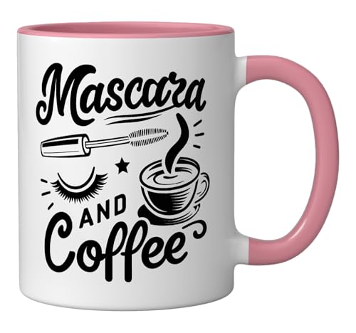 Taza de cerámica 11 oz para cosmología Rosa/Blanco miniatura 2