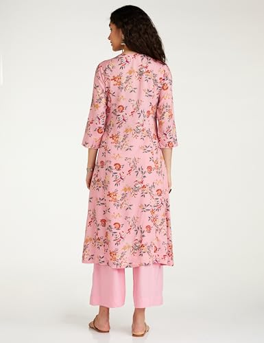 Image of BIBA Women Viscose A Line Printed Suit Set