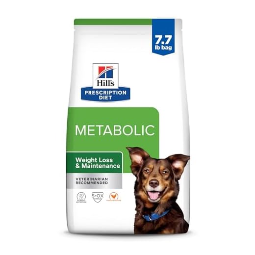 Hill's Prescription Diet Metabolic Weight Management Dry Dog Food, Chicken, 7.7 lb. Bag