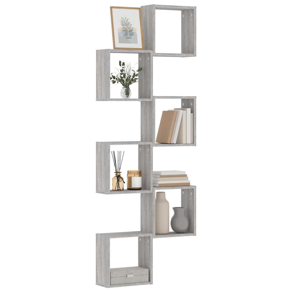 Set di 6 scaffali da parete a forma di cubo, eleganti mensole da parete in legno per soggiorno, ufficio e corridoio, mensole sospese salvaspazio per decorazioni e libri, 30 x 15 x 30 cm