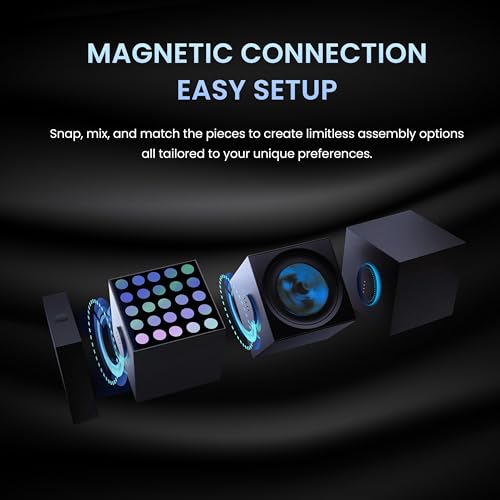 YEELIGHT Matrix Light Extension for Cube Smart Lamp, 16 Million Colors Option, RGB Individual Addressable, Dynamic Lighting, Music Flow, WiFi Connected, APP Control, for Bedroom, Living Room, Cube*1