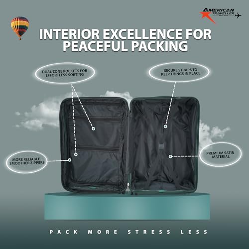 Image of Fly Luggage Trolley bag | Durable Polypropylene Hard Shell | Polypropylene, Lightweight Large Expandable Hardshell, 8 Disc Wheels, TSA Type Lock