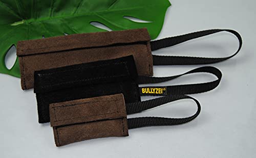 BULLYZEI Futterdummy befüllbar, Leder 20 x 8 cm Futterbeutel Suchhund