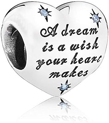 Ochoos Authentic S925 Sterling Silver DIY Jewelry Cinderella's Dream Charm fit Pandora Bracelet Bangle Love Heart Bead Girl Gift