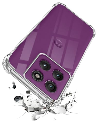 Image of Jkobi Shockproof Crystal-Clear Back Cover for Motorola Moto Edge 60 Pro (Anti Yellow Case | Drop & Camera Protection | Hard Polycarbonate)