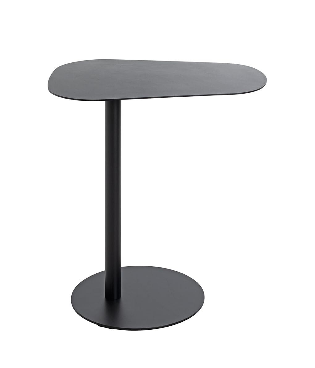 HAKU Mesa Auxiliar de Metal Negro, Mesa de Centro pequeña - Dimensiones: An 53 x Al 60 x Pr 38 cm Estilo: Moderno