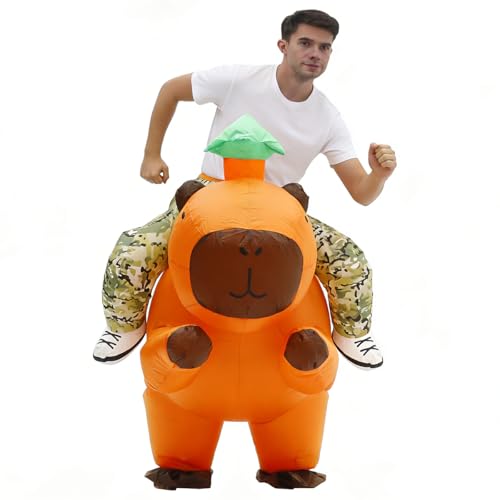 Costume gonflable de Capybara adulte pour fête déguisée et Halloween