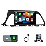 Car Stereo Upgrade for Hyundai Sonata 2015 2016 2017, Android 13 Wireless CarPlay Stereo Screen with CarPlay Android Auto, 9' IPS Touchscreen Car Radio Support GPS Navigation WiFi Bluetooth DSP