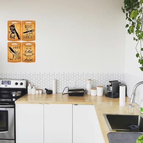 Image of PNF Poster And Frames Chopping Board is the heart of home Wall art & Door Hanging Frame For Kitchen, Dining, restaurants Decor | Walland home Decor for Living Room | Room Decor Wall Decor Items For Bedroom | decoration (Wooden, 11x9 Inch,brown)-51-4