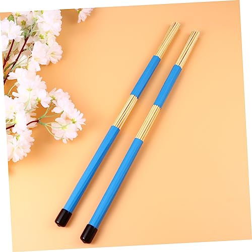 Baquetas de madera ibasenice, 1 par, para jazz y música folclórica, diseño cómodo, color azul miniatura 2