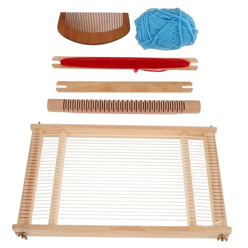 IWOWHERO DIY Wooden Loom Tapestry Kit Hand-Woven Multifunctional Weaving Tool for Beginners