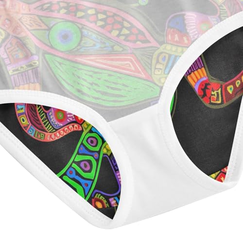 Colorful Lizard Black Girls Underwear Toddlers 2t Cotton Girl Panties Cute Animal Undies Kids Briefs 5