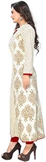 Vaikunth Fabrics Women's Cotton A-Line Kurti (86VFKU-015)