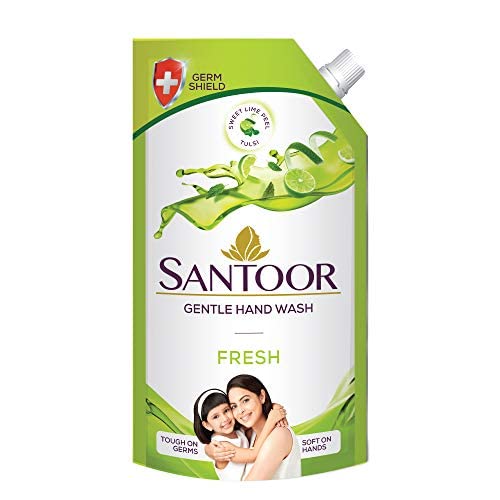 Santoor Handwash Fresh (Extra Gentle) 750ml Pouch (B09P893MT2) Amazon Price History, Amazon Price Tracker