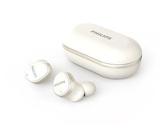 PHILIPST4556 True Wireless Headphones with Active Noise Canceling (ANC) and IPX4 Water Resistance, White