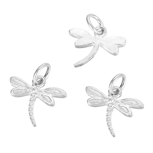 Housweety 5Pcs Sterling Silver Dragonfly Charms For Jewelry Making #TOP20
