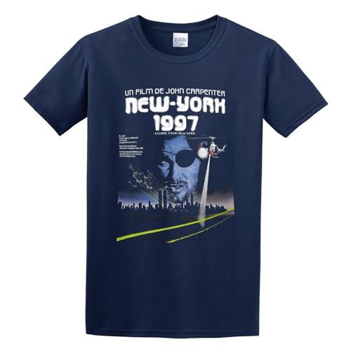 SaRueLsb Man's T-Shirt New York 1997 Escape from New York Un Film De John Carpenter S-3XL Navy Navy 3XL