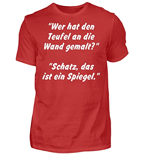 T-Shirt Rouge Qui a Le Diable au Mur Idéal pour Vos Sorties