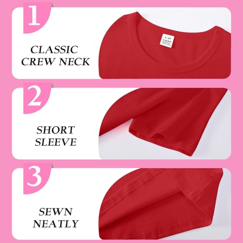 Image of 2-Pack Kids Cotton T-Shirts Short Sleeve Basic Tops for Toddlers Boys Girls