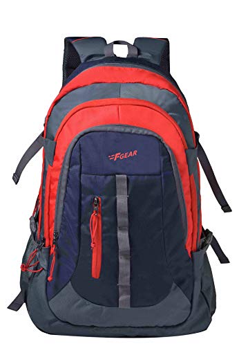 F Gear Defender N Ble Red 41L Large Trekking Backpack Rucksack Bag for Men Women Unisex|Water resistant|Light Weight|Hiking Daypack Weekender Camping Outdoor Camps Backpack