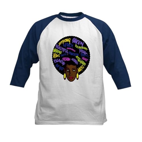 CafePress African Woman Black History Month Baseball Jersey Kids Cotton Baseball Jersey, 3/4 Raglan Sleeve Shirt