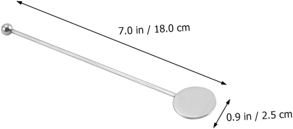 10pcs Stainless Steel Handle Drink Stirrers for Cocktails Juices and Easy to Clean for Home Bars Kitchens and Shops