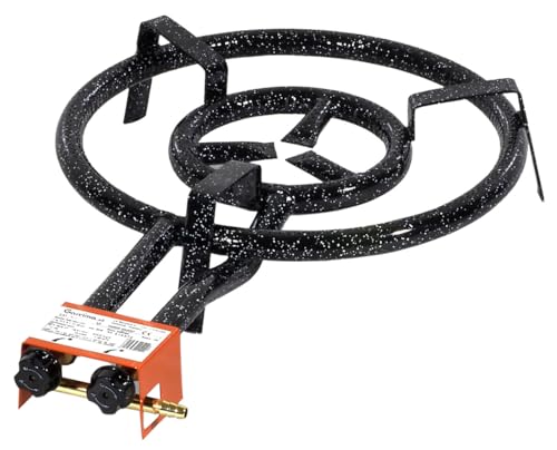 levitantes Paellero de gas 50 cm con 20500 PA y diseño compacto, ideal para cocinar paellas y otros platos al aire libre.