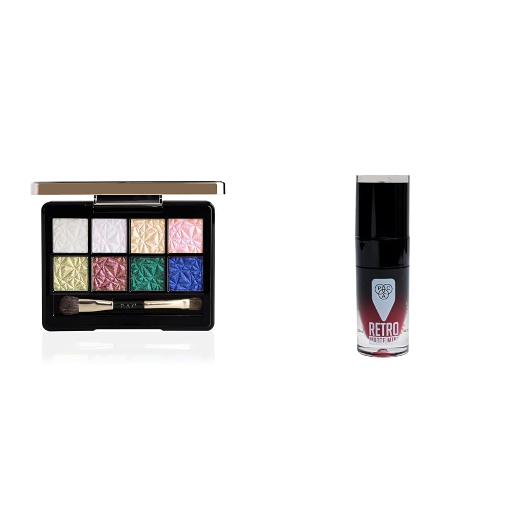 PAC Spotlight Duo Chrome Palette Season 1 | Intensely Pigmented | Buttery Smooth Multi Chrome ShadesRetro Matte Gloss Mini - 22 (Miss Chief)-image-31