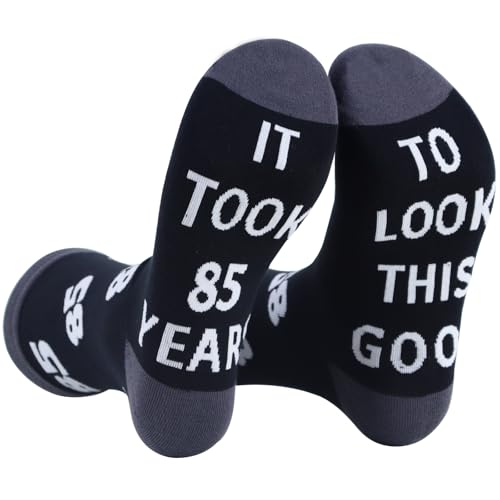 HHatvadiy 85th Birthday Gifts for Him Men Stitch Funny 1941 85 Year Old Decoration Socks for Dad Husband Father Daddy Unique Fun Novelty and Gag 85th Anniversary Ideas for Christmas Fathers Day