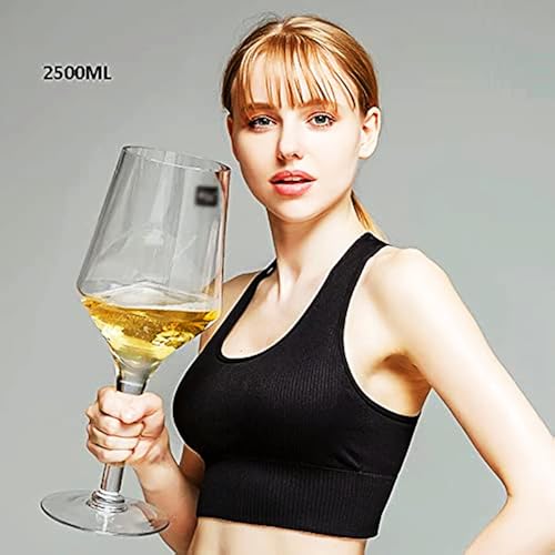 Foto von YUANXIN Weltgrößtes Riesenweinglas Riesiges Stielglas Kreativer überdimensionaler Kelch Extra große Champagnergläser Bierkrug Rotweingläser 2500ml (crystalline)
