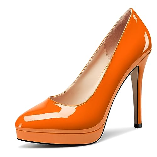 Image of Castamere Womens High Heels Platform Pumps Slip-on Stilettos 12CM Heel Office Dress Shoes