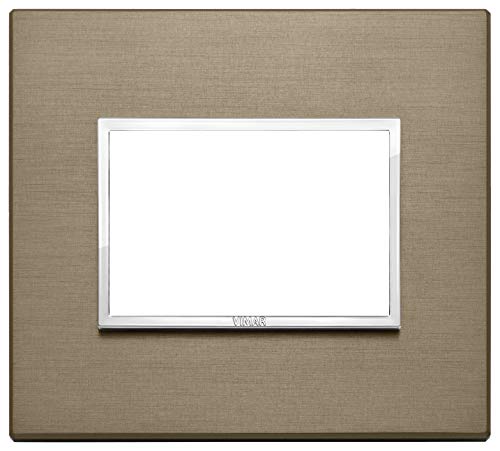  Vimar Serie Eikon Evo – Placca 3 moduli alluminio serie Eikon Bronzo Scuro