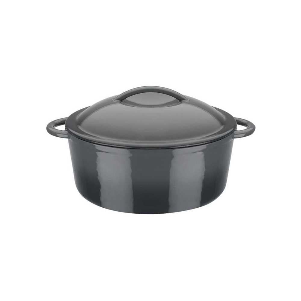 GSW Stahlwaren GmbH Cooking Pot, Grey, 24 x 10 cm, 4 L, Cast Iron, 4 Litre
