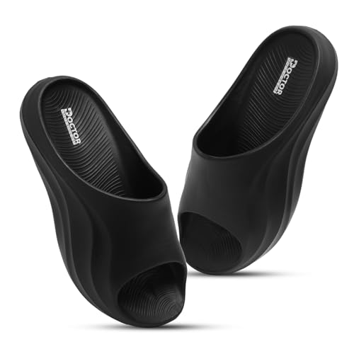 Image of DOCTOR HEALTH SUPER SOFT Slides for Men|| Lightweight || Skid Resistant || Men's Casual Slides - Stylish, Comfortable, and Anti-Slip Footwear for Everyday Use|| Flip-Flop & Sliders for Men