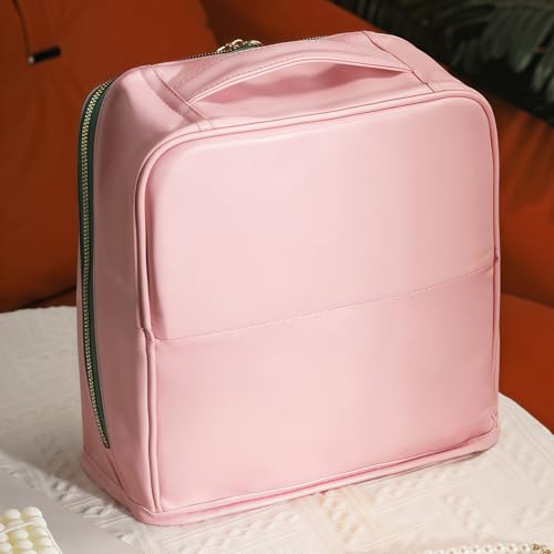 Bolsa de almacenamiento de cosméticos de cuero elegante con gran capacidad 2