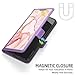 Aroepurt Case Compatible for Mobicell Mx1 Phone Case Flip Cover [with Tempered Glass Screen Protector][RFID Blocking][Gold Glitter+Luminous] LPT-FDL