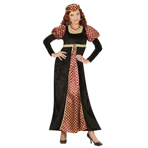 W WIDMANN MILANO Party Fashion - Costume de demoiselle de château, robe, coiffe, fête des chevaliers, Moyen Âge