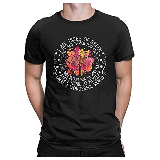 I See Trees of Green Red Roses Too grafisk T-shirt hippie toppar t-shirts för män, Flerfärgad, 3XL