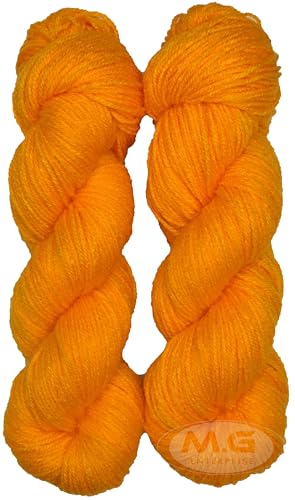 Image of M.G ENTERPRISE Knitting Yarn Wool Liza Yellow 400 GMS Best Used with Knitting Needles, Crochet Needles Wool Yarn for Knitting. -NP Art-ACBF