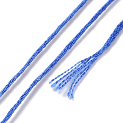 Image of FASHEWELRY 10 Skeins Embroidery Floss Friendship Bracelet String Threads 6-Ply 0.5mm Dark Blue Cross Stitch Embroidery Thread for Sewing Bracelet Making Stitching Crafts