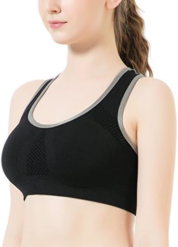 CELERSPORT Women's Racerback Sports Bra High Impact Wireless Workout Bras