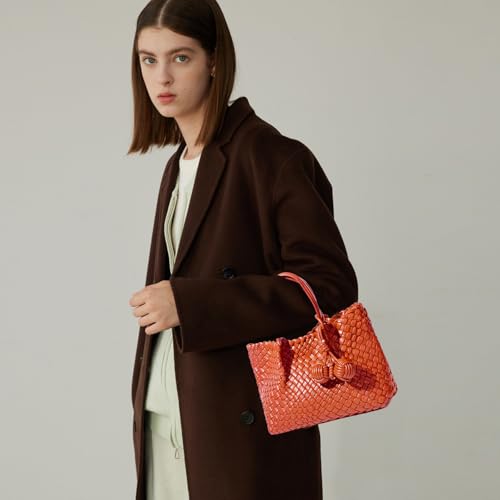 Image of Woven Tote Bag for Women, Hobo Bag for Work, Large Beach Travel Handbags and Purses, Retro Shoulder Bag, Shopping Bag