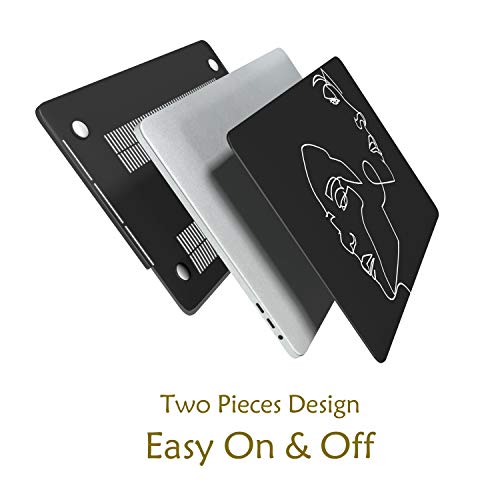 VAESIDA New MacBook Pro 13 Inch Case, Hard Laptop Cover Case & Keyboard Cover & Screen Protector Only Compatible New Mac Pro 13 Release 2016-2019 (Pro 13 Model A2159/A1706/A1708/A1989) (Face Sketch) - Thumbnail 7