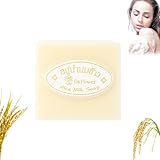 WYOSMALL Rice Milk Soap, Handgemachte Reis-Seife zum Baden, Gesichtsseife, mit lang anhaltendem...
