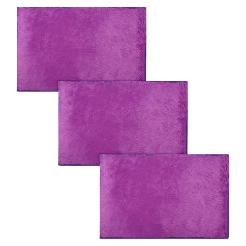 Image of Heart Home Door Mat | Door Entrance Mat | Shaggy Door Mat | Floor Door Mat | Anti-Slip Door Mat | Door Mats for Outdoor & Indoor | Kitchen Door Mat | Pack of 3 | Purple